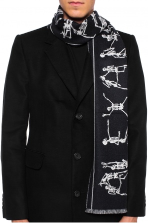 Reversible scarf with skeleton motif, zdjęcie 2 Reversible scarf with skeleton motif od Alexander McQueen